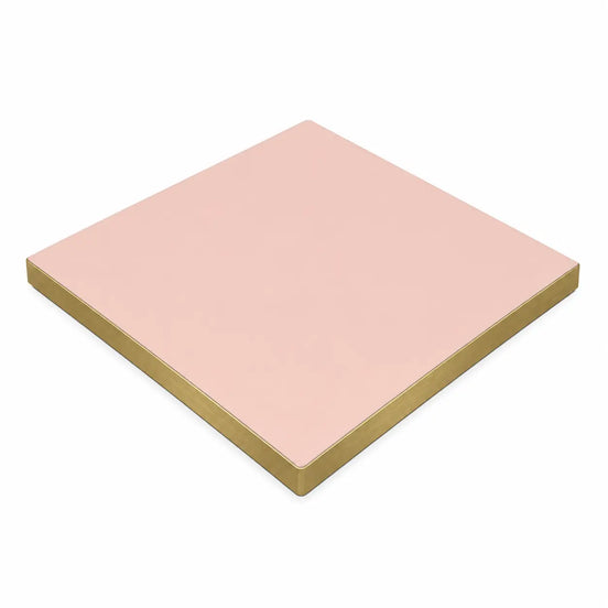 Plateau de table Capri carré – Chant PVC effet laiton