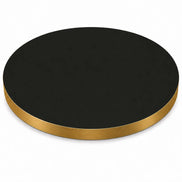 Plateau de table Capri rond – Chant PVC effet laiton