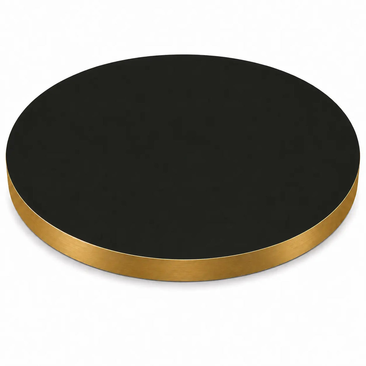 Plateau de table Capri rond – Chant PVC effet laiton