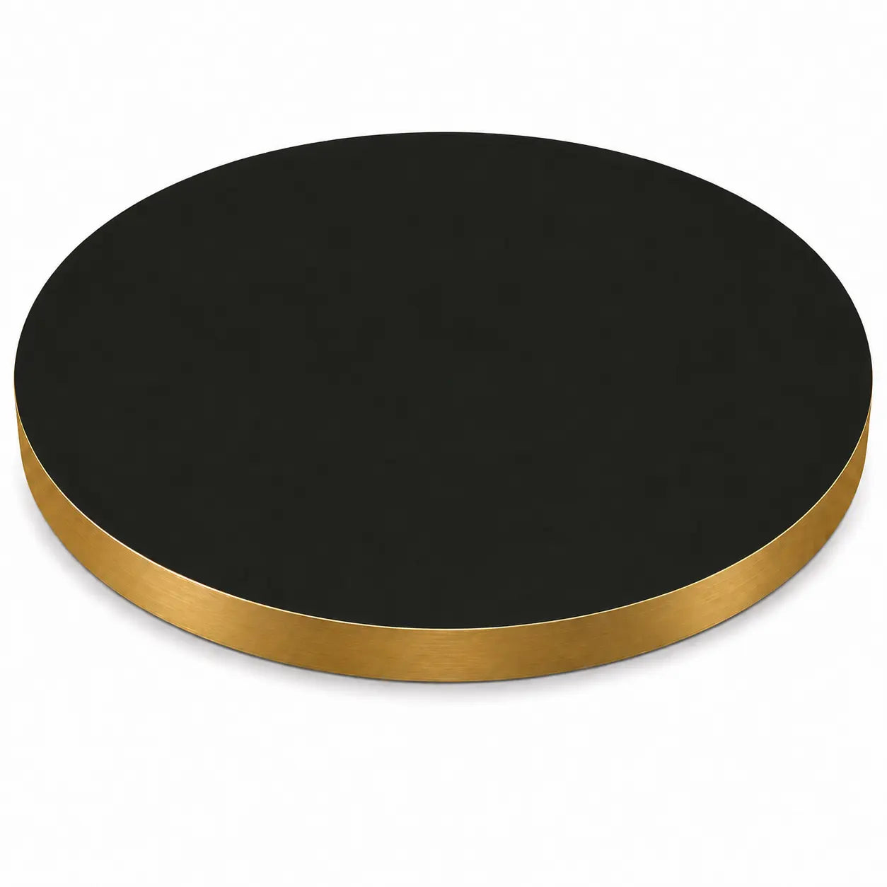 Plateau de table Capri rond – Chant PVC effet laiton
