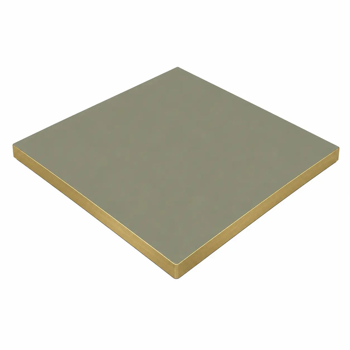 Plateau de table Capri carré – Chant PVC effet laiton