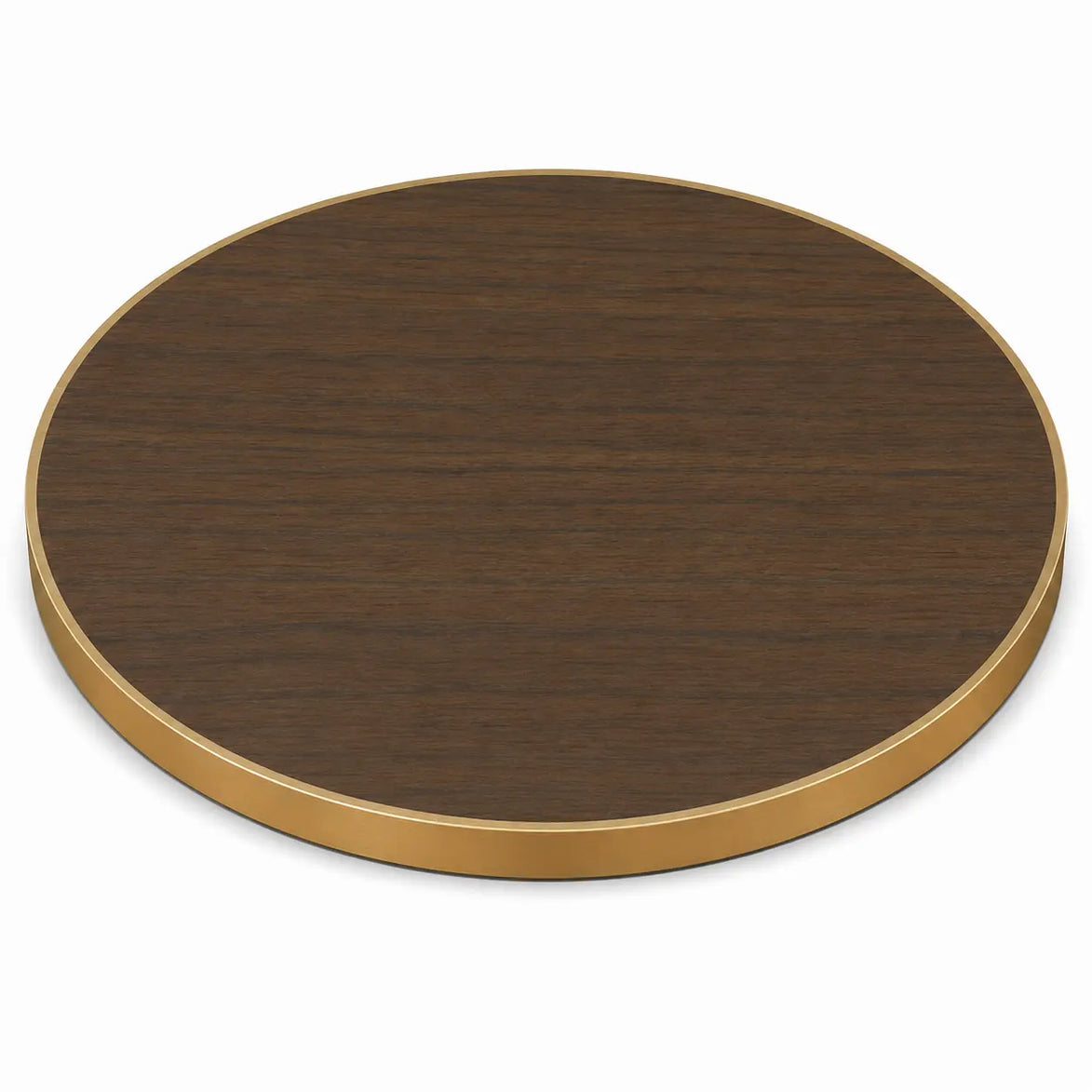 Plateau de table Capri rond – Chant laiton bakélisé