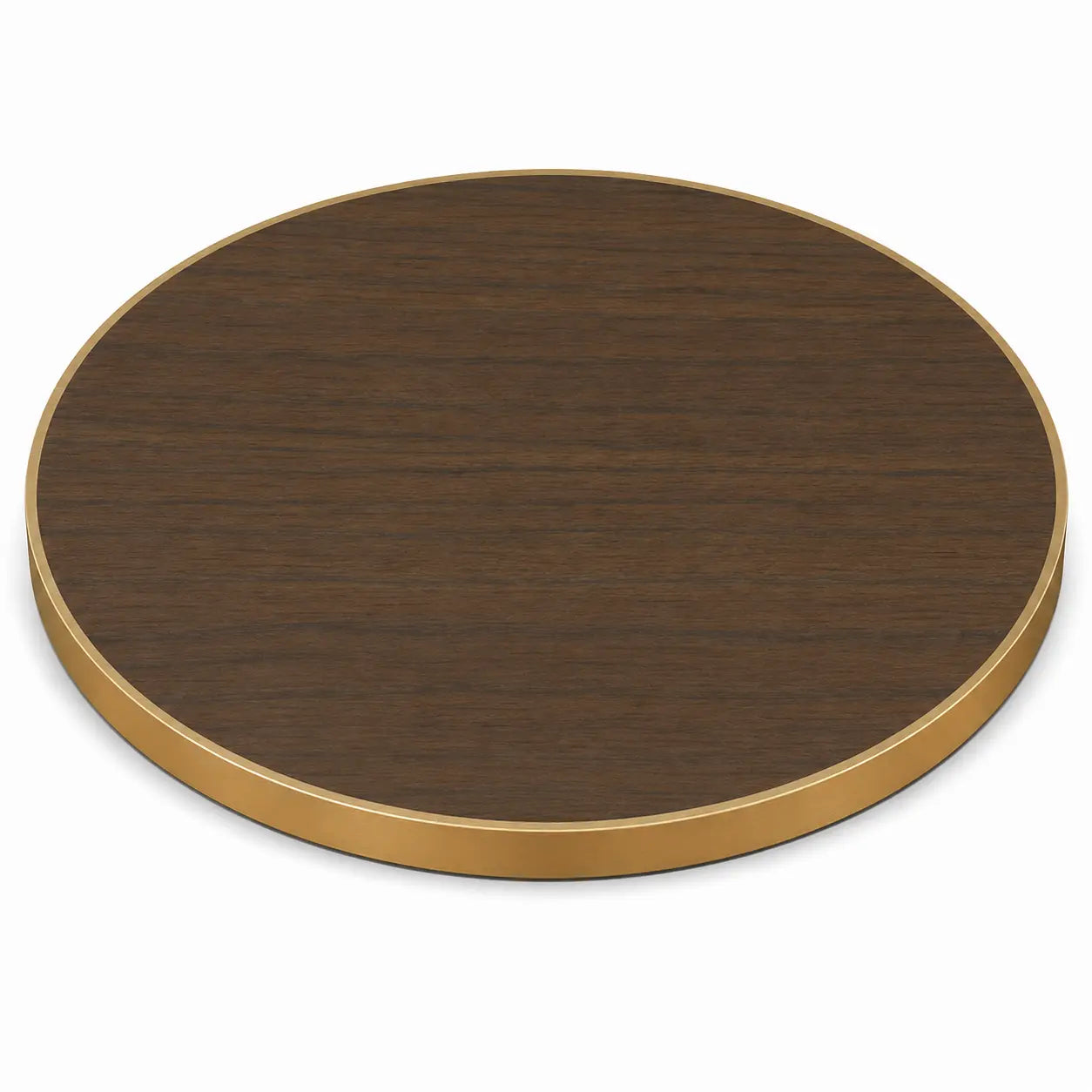 Plateau de table Capri rond – Chant laiton bakélisé