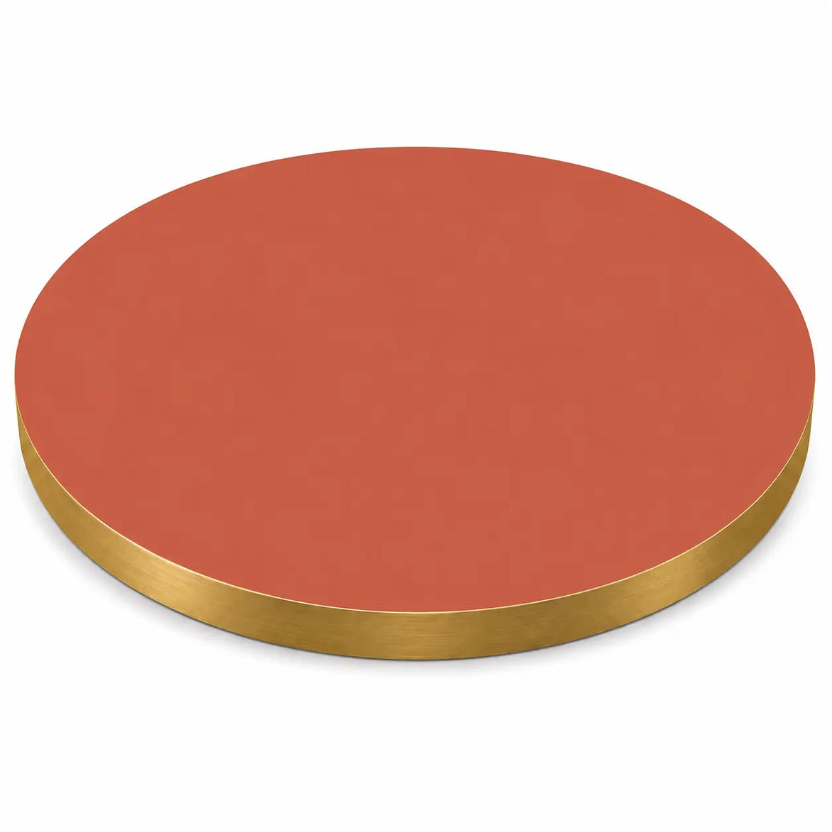 Plateau de table Capri rond – Chant PVC effet laiton