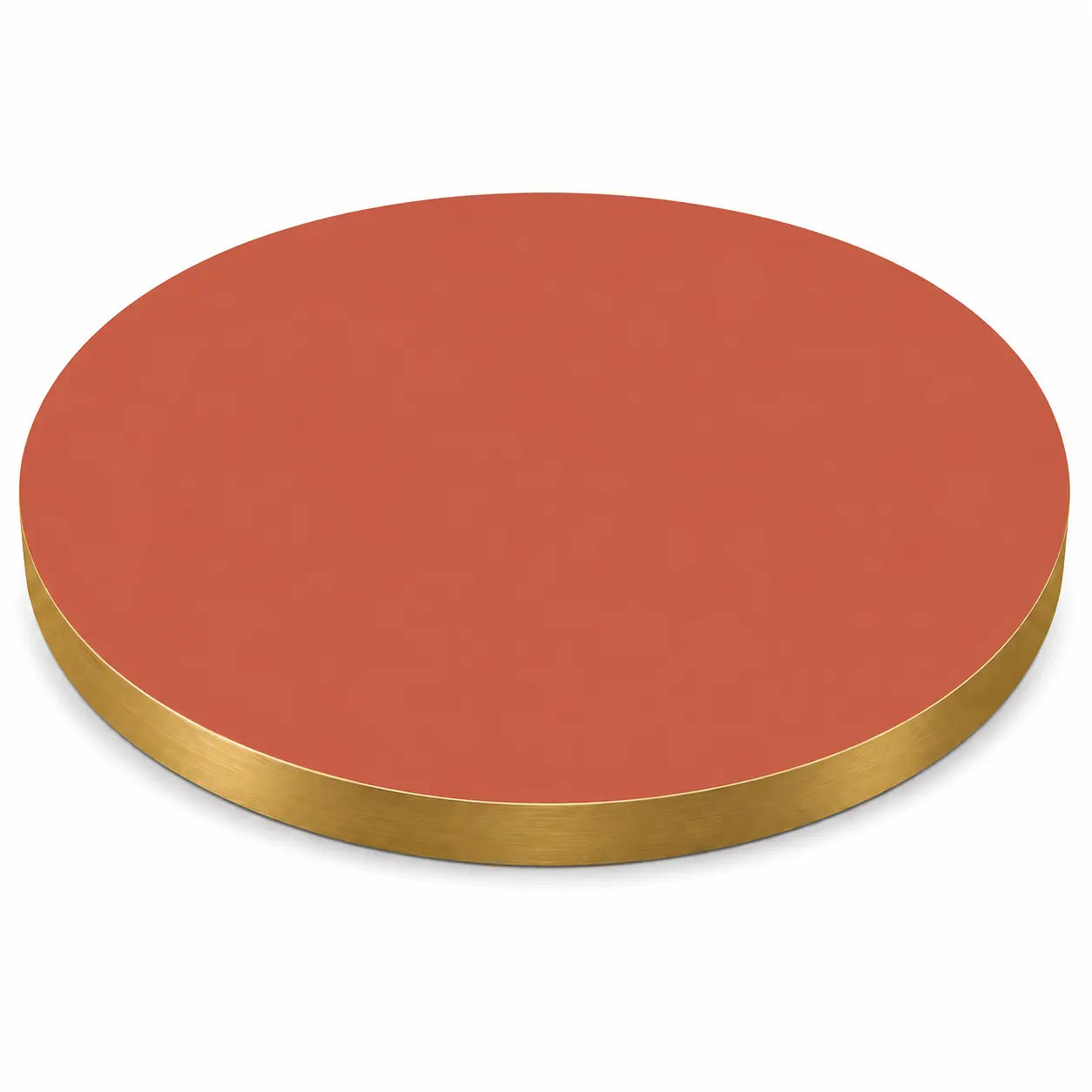 Plateau de table Capri rond – Chant PVC effet laiton