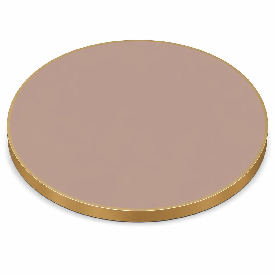 Plateau de table Capri rond – Chant laiton bakélisé
