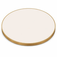 Plateau de table Capri rond – Chant laiton bakélisé