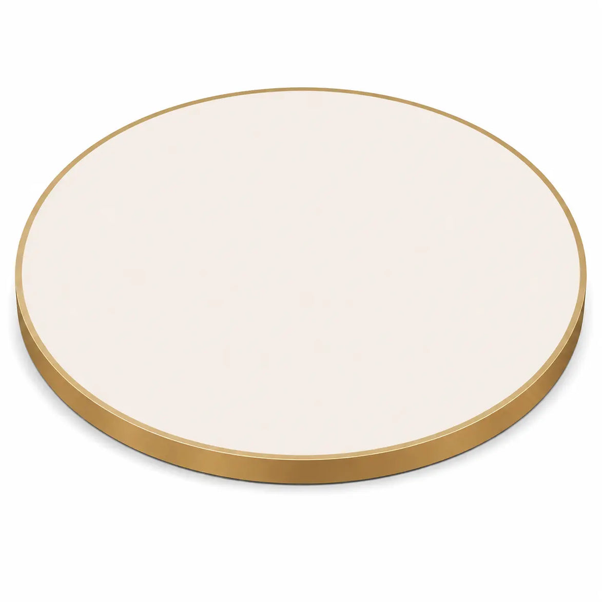 Plateau de table Capri rond – Chant laiton bakélisé