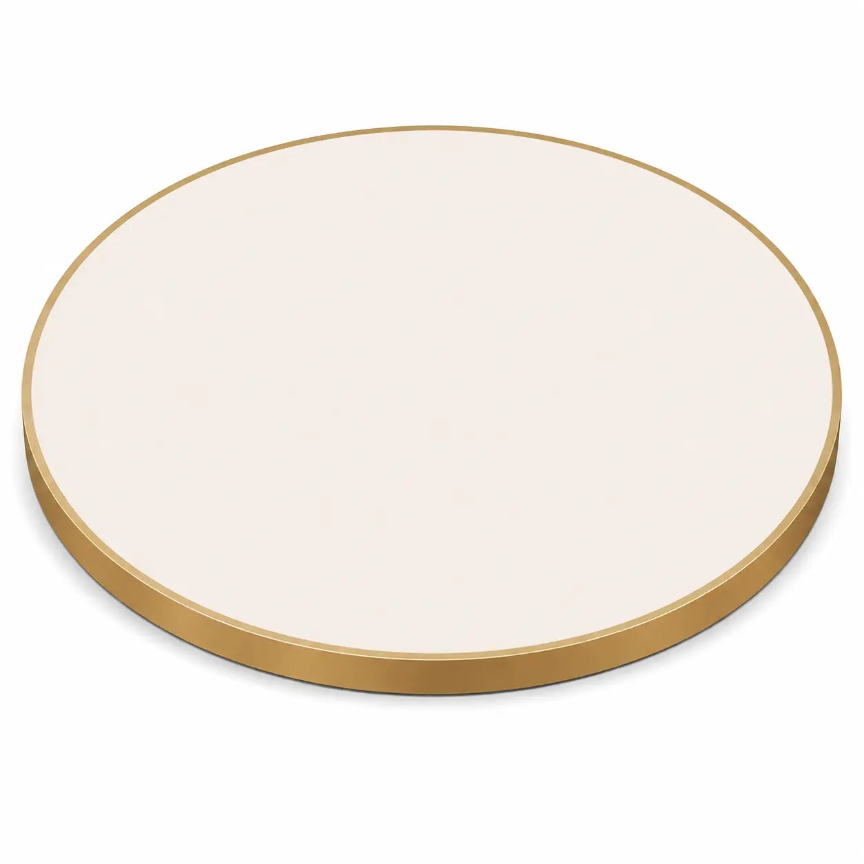 Plateau de table Capri rond – Chant laiton bakélisé