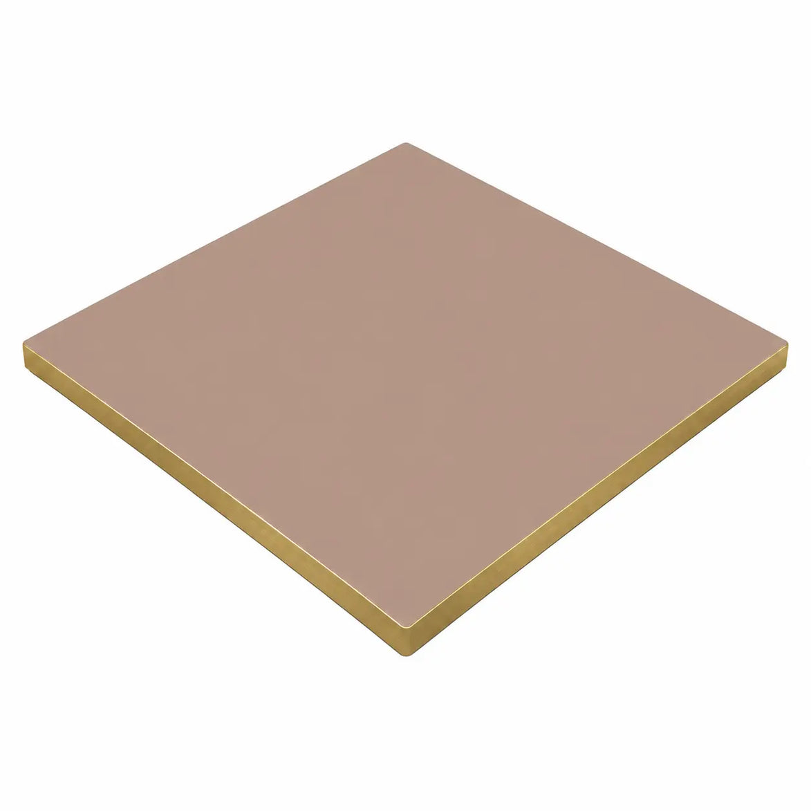Plateau de table Capri carré – Chant PVC effet laiton