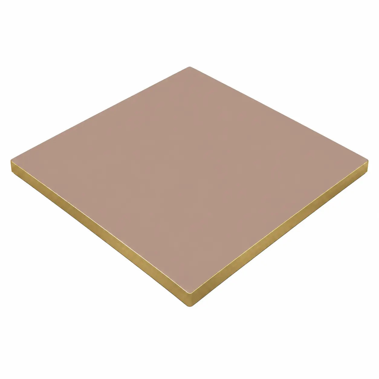 Plateau de table Capri carré – Chant PVC effet laiton