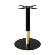 Piètement de table Lina BI 73 cm — base bicolore fonte d'acier deux emprises