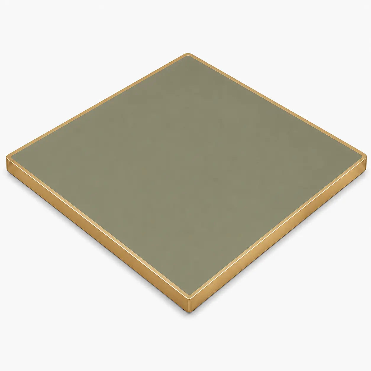 Plateau de table Capri carré – Chant laiton bakélisé