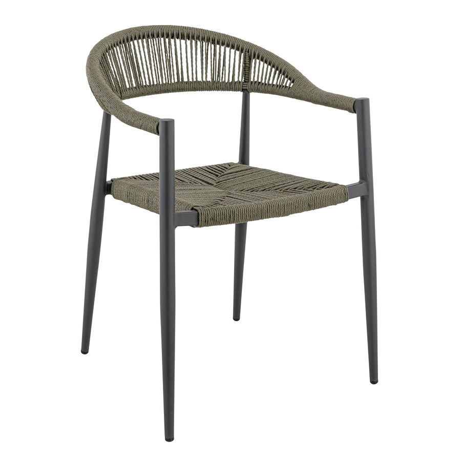Fauteuil Olympe — fauteuil de terrasse aluminium léger à tressage torsadé