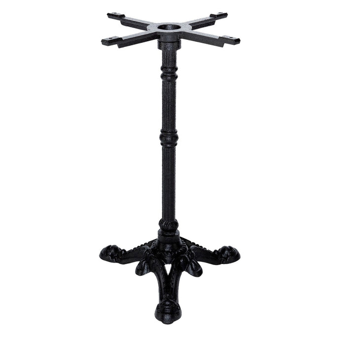 Piètement de table Cobalt 3 — base fonte d'acier trois branches style brasserie