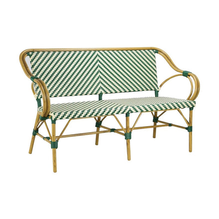 Banquette Paris 11 — banquette de terrasse en aluminium tressé à assise collective