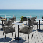 Plateau compact bistro ROND cercle doré