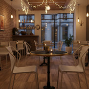 Plateau compact bistro ROND cercle doré