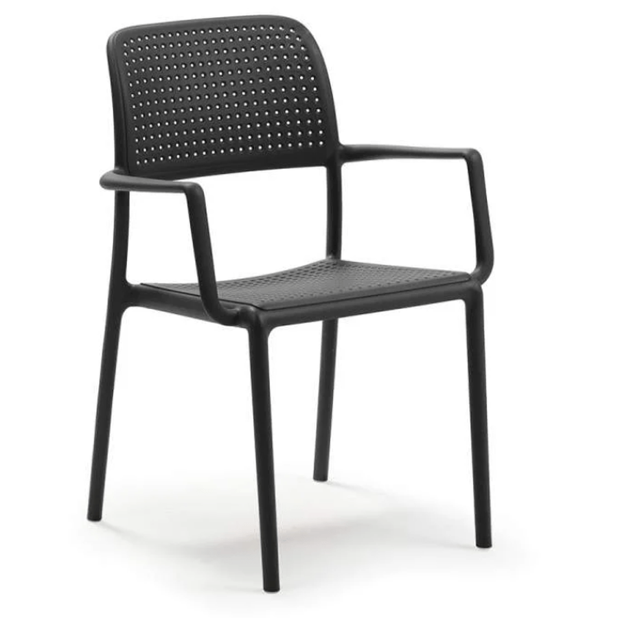Fauteuil Bora — fauteuil de terrasse à dossier plein arrondi enveloppant