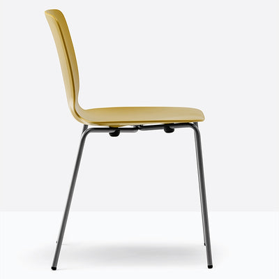 Chaise Babila jaune vue de profil
