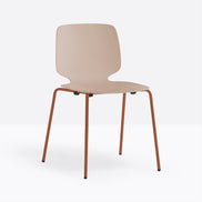 Chaise Babila rose, structure terracotta