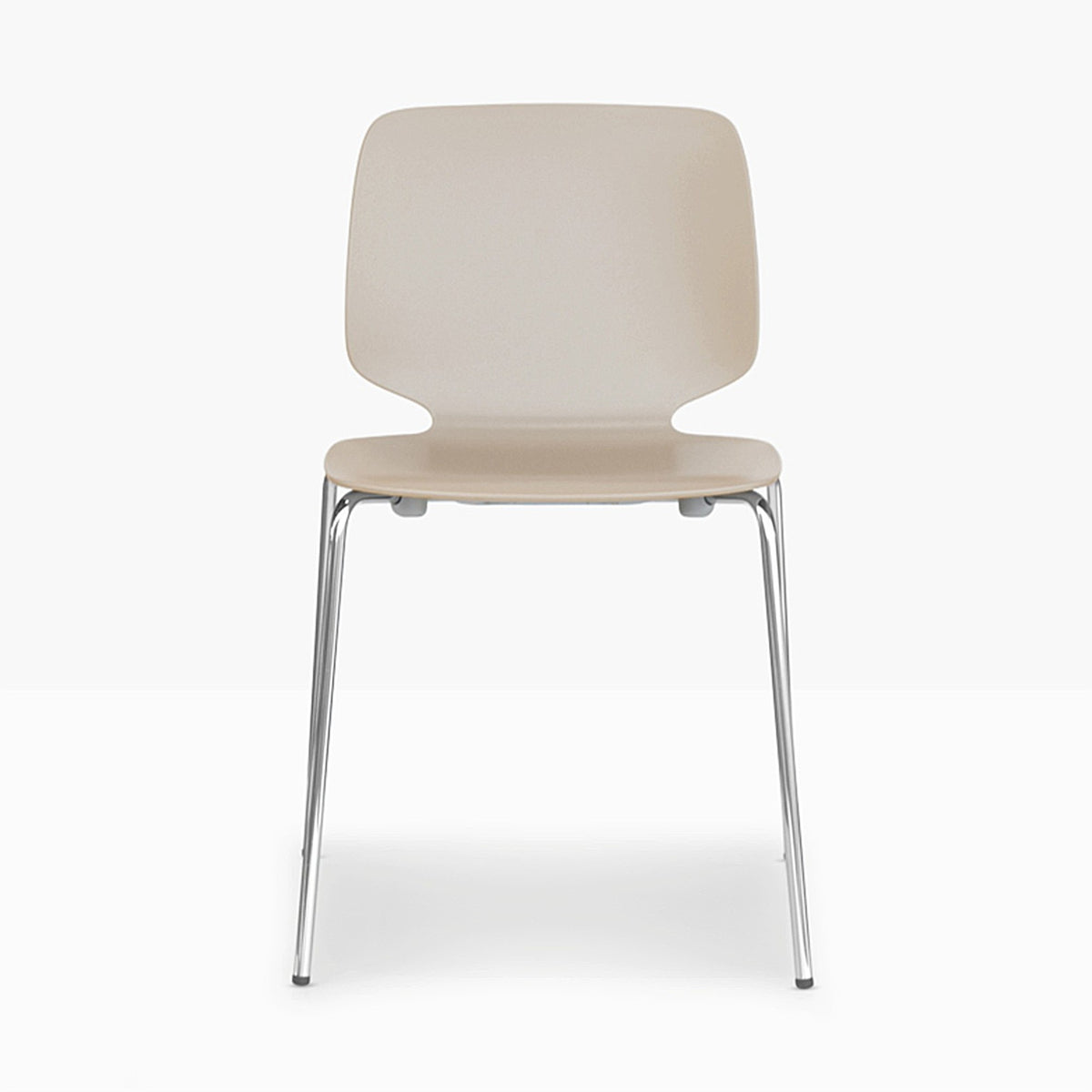 Chaise Babila sable, structure chromée