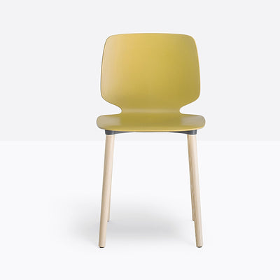Chaise Babila jaune vue de face