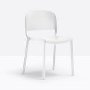 Chaise bistrot Dome Pedrali blanche en polypropylène
