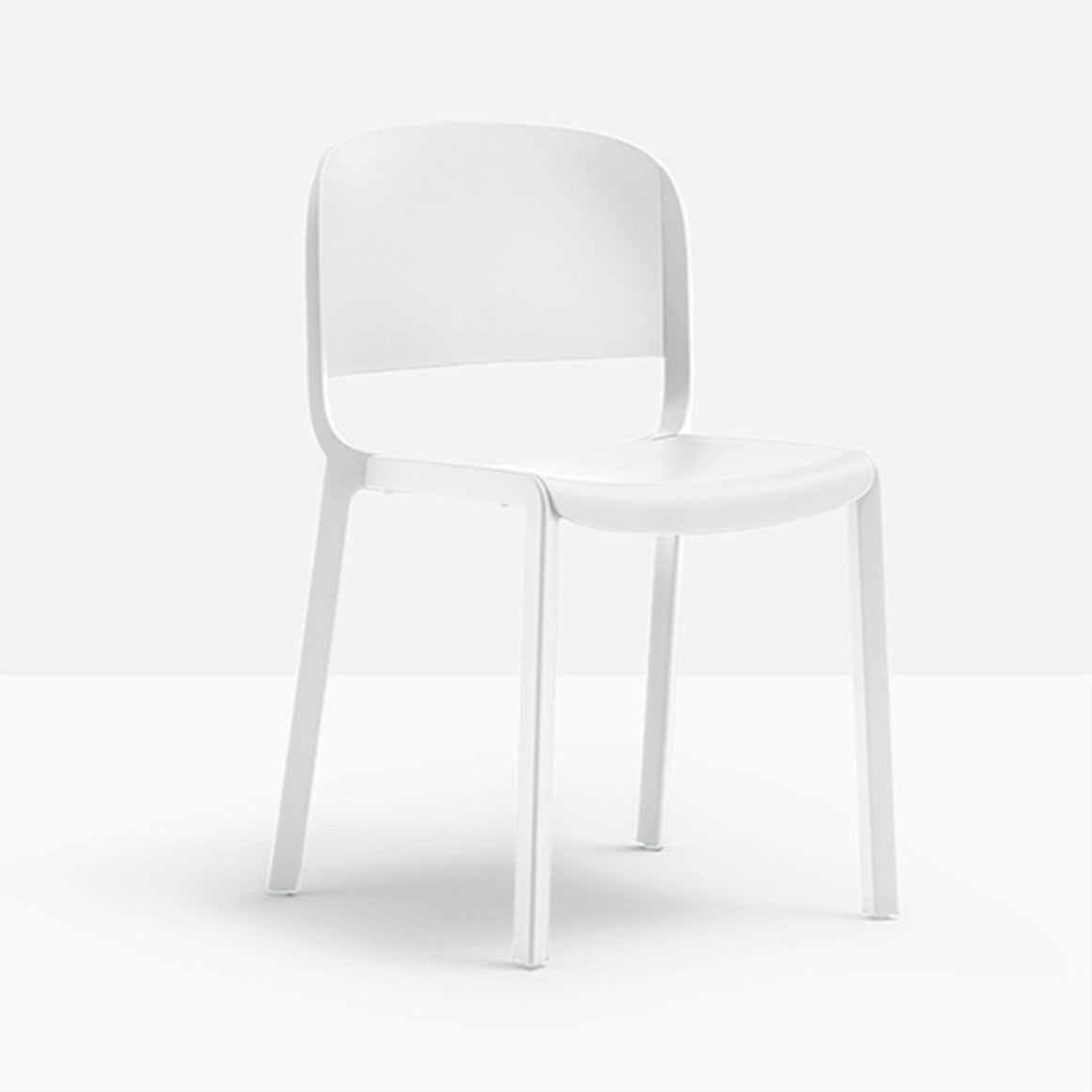 Chaise bistrot Dome Pedrali blanche en polypropylène