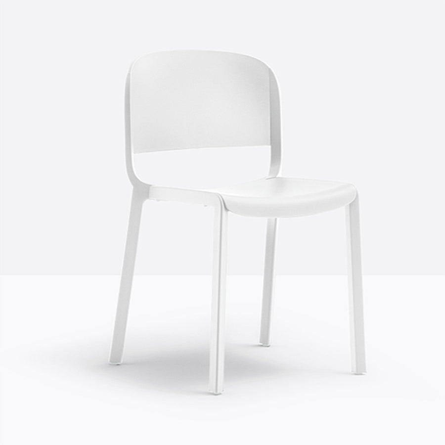 Chaise bistrot Dome Pedrali blanche en polypropylène