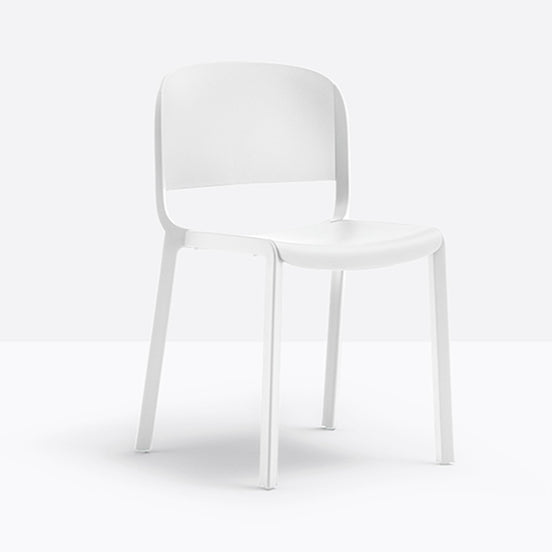 Chaise bistrot Dome Pedrali blanche en polypropylène