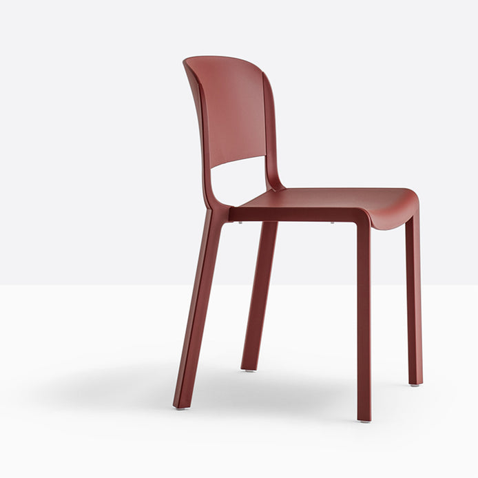 Chaise Dome Pedrali rouge brique