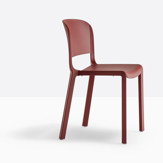 Chaise Dome Pedrali rouge brique
