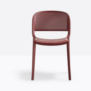Chaise Dome ajourée Pedrali rouge brique
