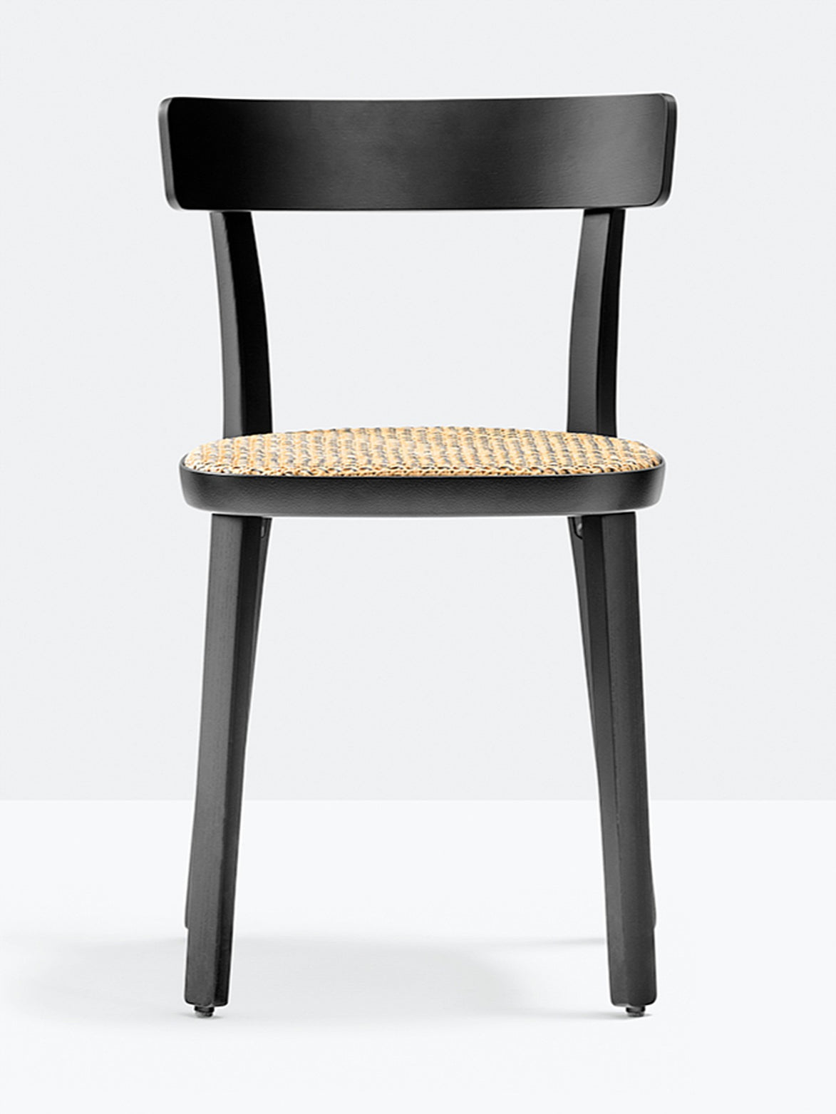 Chaise Folk cannée Pedrali noire