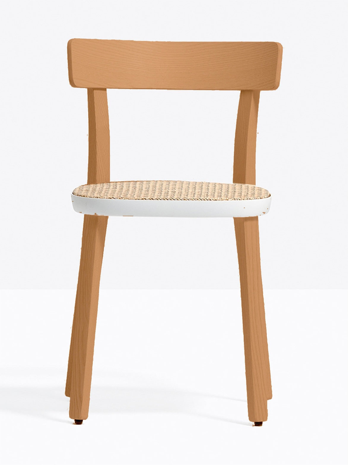 Chaise Folk cannée 2920 Pedrali, frêne teinté Noyer N1