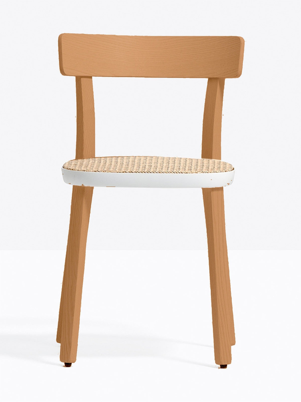 Chaise Folk cannée 2920 Pedrali, frêne teinté Noyer N1
