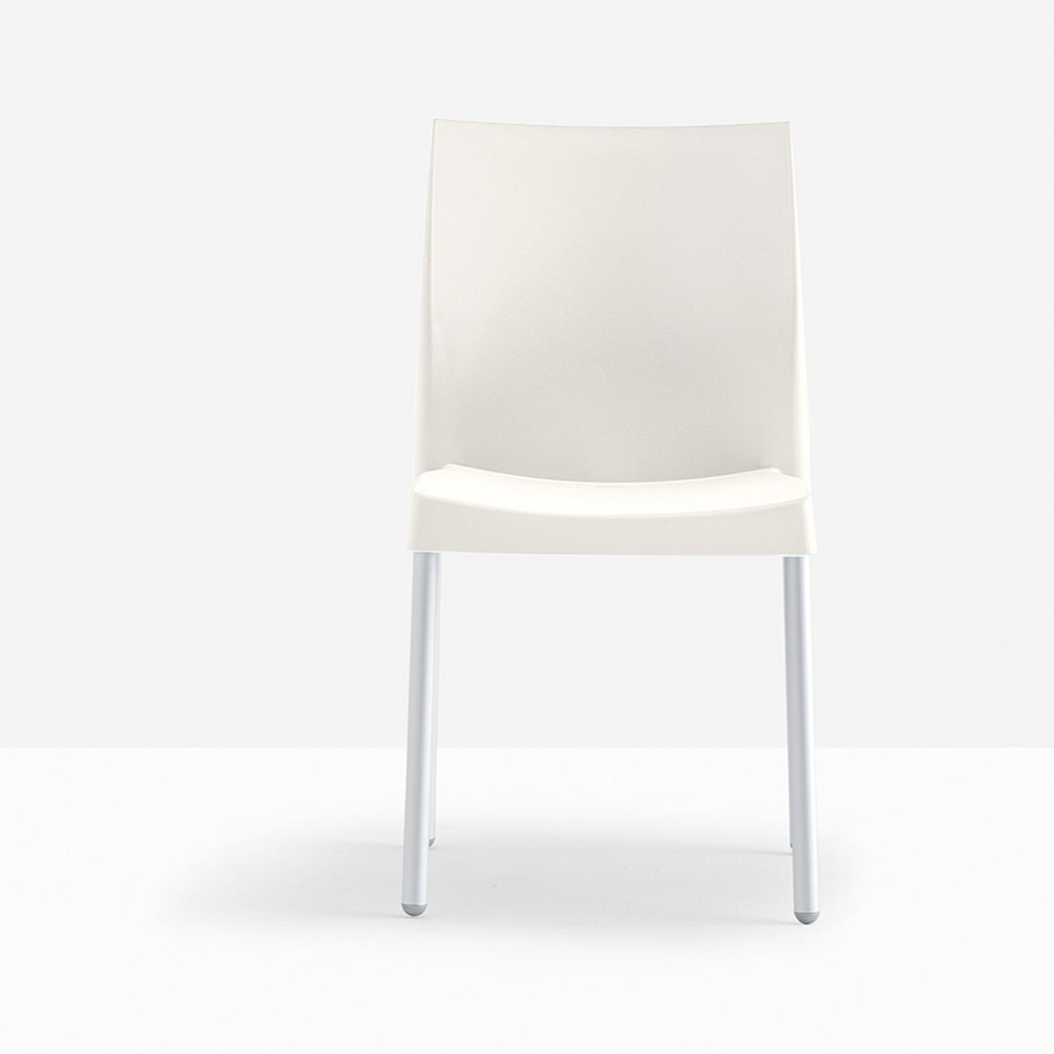 Chaise Ice ivoire vue de face