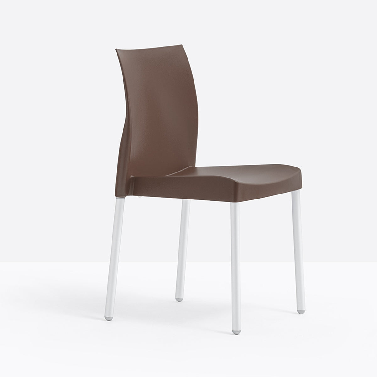 Chaise Ice Pedrali marron taupe