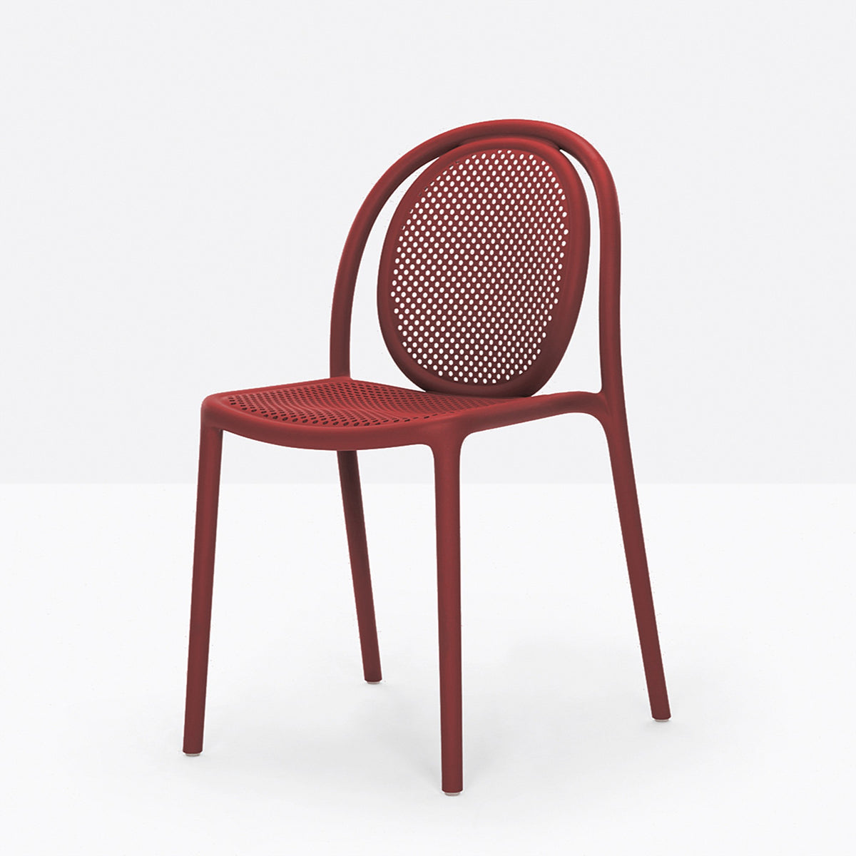 Chaise Remind Pedrali rouge brique