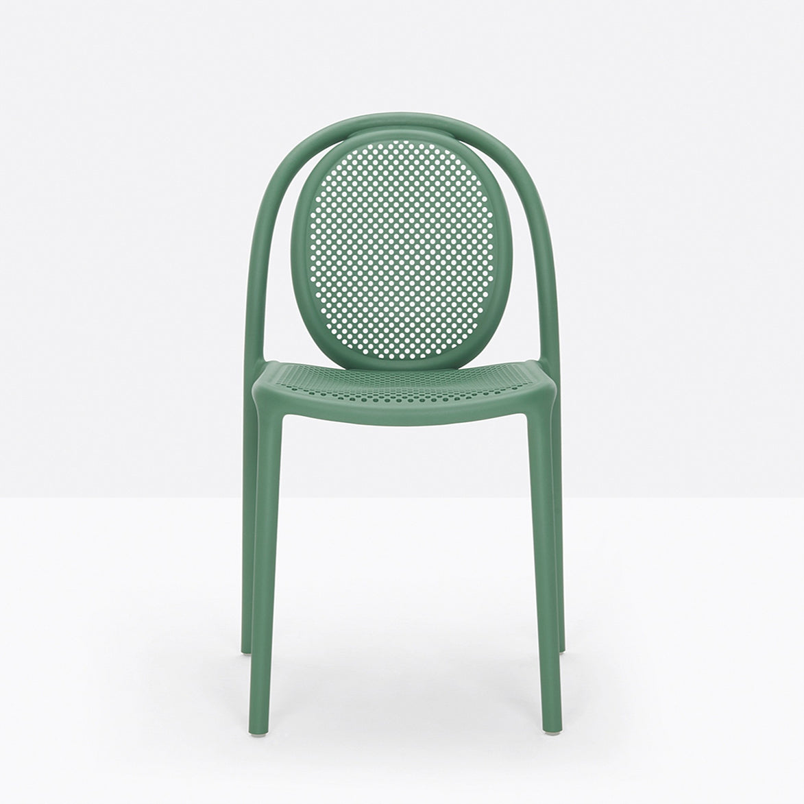 Chaise Remind vert de gris vue de face