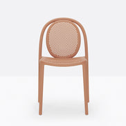 Chaise Remind terracotta vue de trois quarts