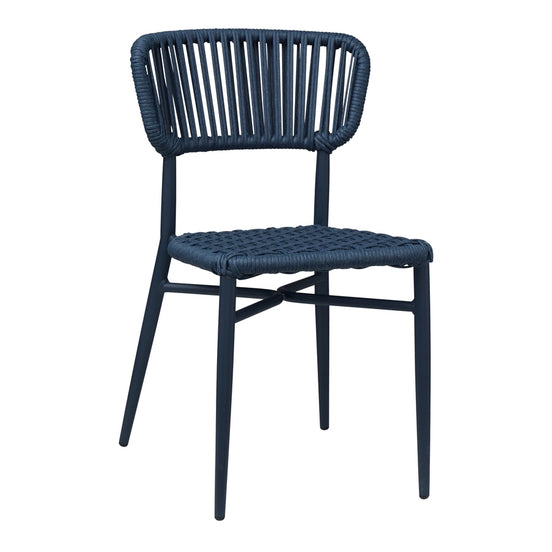 Chaise Sora — chaise de terrasse aluminium ultra-légère à tressage effet corde