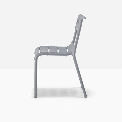 Chaise Souvenir gris clair vue de profil