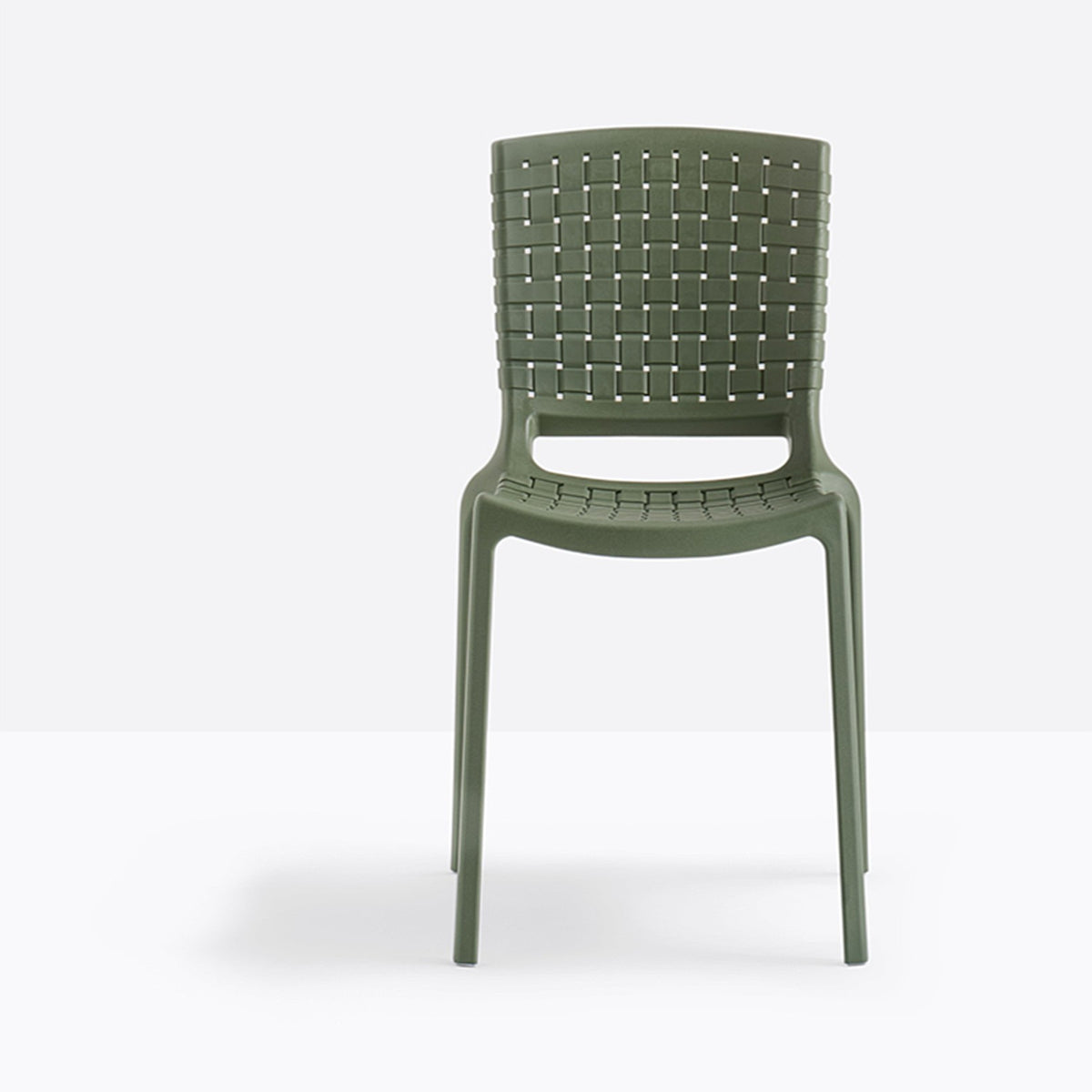Chaise Tatami Pedrali vert olive en polypropylène