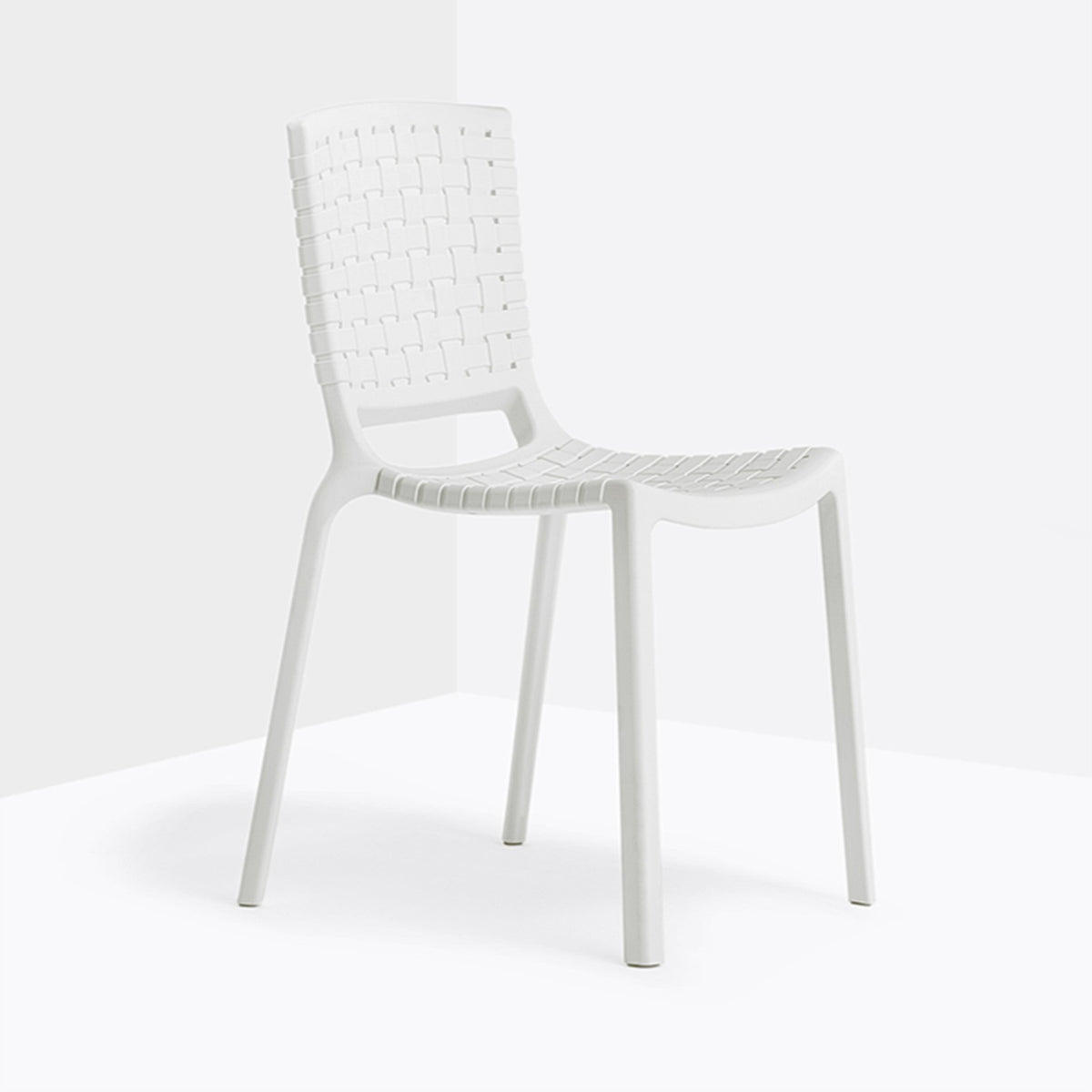 Chaise Tatami blanche vue de profil