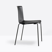 Chaise Tweet noire vue de profil