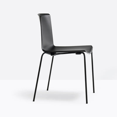 Chaise Tweet noire vue de profil
