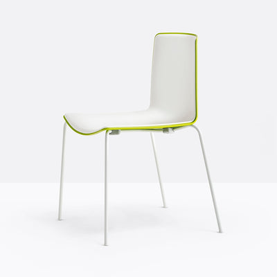 Chaise Tweet bicolore blanc et vert anis