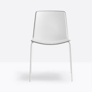 Chaise Tweet bicolore blanc et beige vue de face